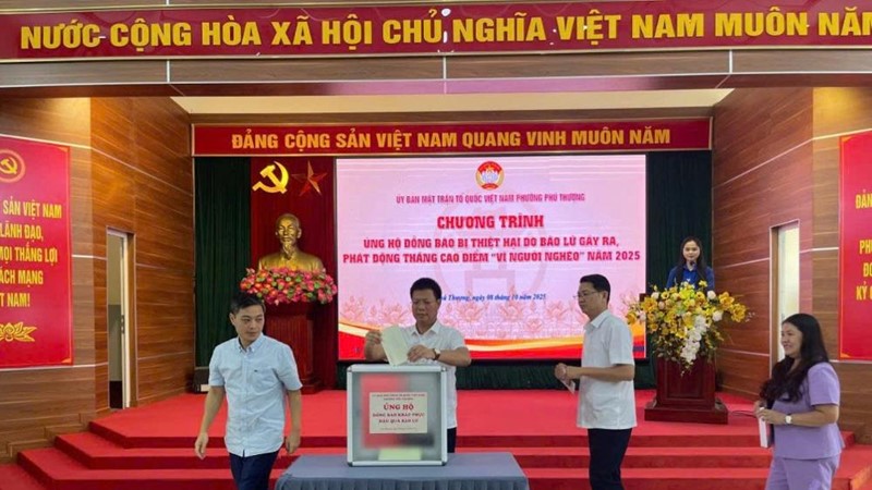 Phú Thượng phát động ủng hộ đồng bào vùng bão, lũ và Tháng cao điểm “Vì người nghèo” năm 2025
