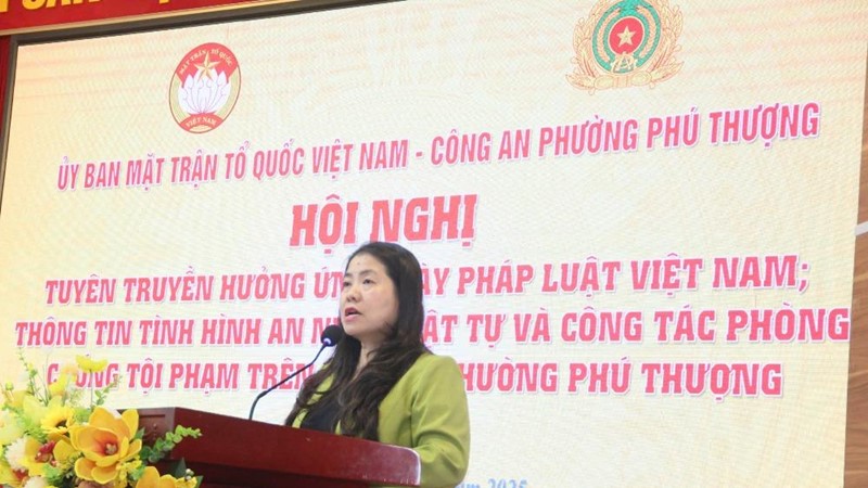 Phường Phú Thượng: Đẩy mạnh tuyên truyền pháp luật, xây dựng khu dân cư an toàn
