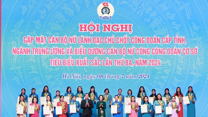 Biểu dương 95 cán bộ nữ công tiêu biểu năm 2024
