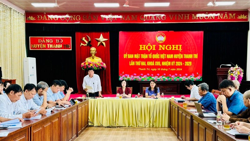 UBMTTQ Việt Nam huyện Thanh Trì khóa XVII, nhiệm kỳ 2024-2029 tổ chức hội nghị lần thứ 2 