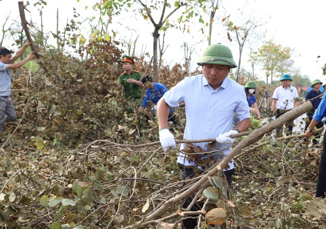 Huyện Mê Linh tích cực khắc phục hậu quả cơn bão số 3
