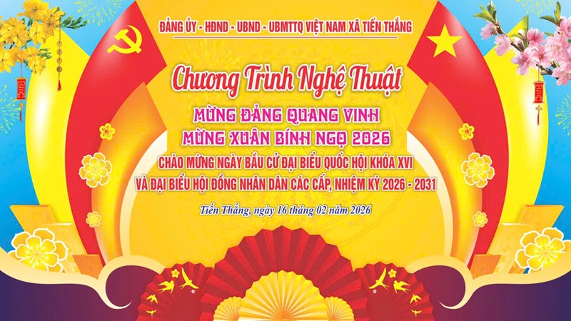 Xã Tiến Thắng tổ chức chương trình nghệ thuật đặc sắc chào mừng Đảng quang vinh, mừng xuân mới 