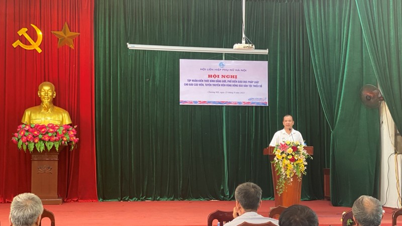 Hội LHPN huyện Chương Mỹ: Tuyên truyền kiến thức bình đẳng giới, phổ biến giáo dục pháp luật cho báo cáo viên, tuyên truyền viên vùng đồng bào dân tộc thiểu số