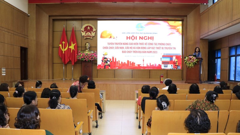 Hội LHPN quận Ba Đình: Tuyên truyền PCCC và vận động lắp đặt thiết bị truyền tin báo cháy
