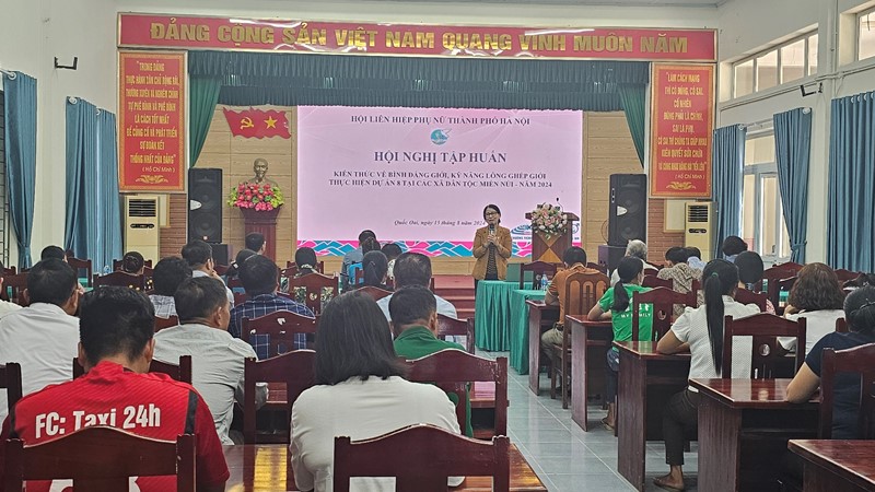 Hội LHPN Hà Nội: Tập huấn kiến thức bình đẳng giới thực hiện Dự án 8 tại huyện Quốc Oai, Thạch Thất