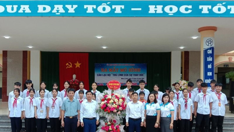 Ra mắt CLB Thủ lĩnh của sự thay đổi tại trường THCS xã Minh Quang, Ba Vì