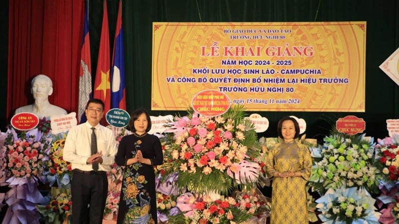 Trường Hữu nghị 80 khai giảng khóa học Dự bị tiếng Việt năm học 2024-2025