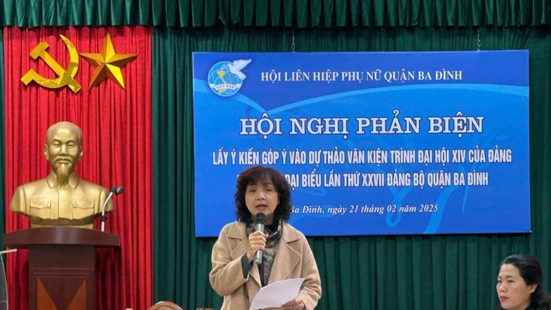 Tổ chức Hội nghị lấy ý kiến góp ý vào Dự thảo văn kiện trình Đại hội XVI của Đảng và Đại hội Đảng bộ quận Ba Đình