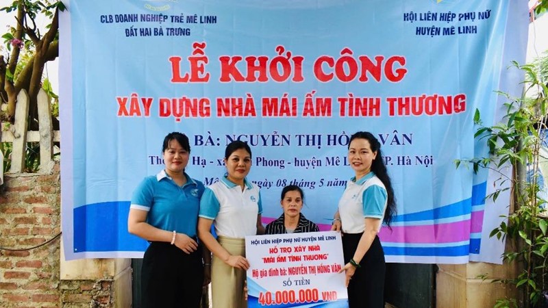 Hội LHPN huyện Mê Linh: Khởi công xây dựng "Mái ấm tình thương" cho hội viên phụ nữ có hoàn cảnh khó khăn