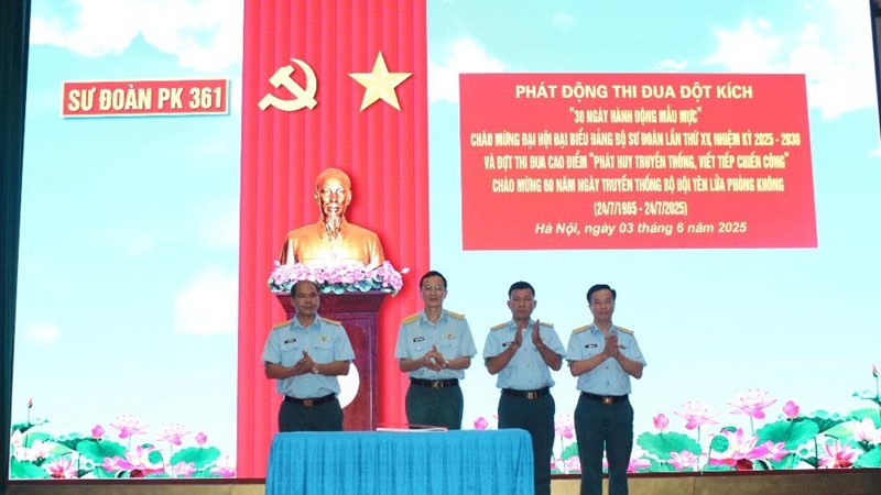 Khối cơ quan Sư đoàn 361: Phát động thi đua “30 ngày hành động mẫu mực”