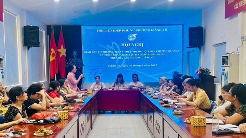 Hội LHPN phường Giảng Võ: Chủ động tham gia quản lý vốn vay chính sách