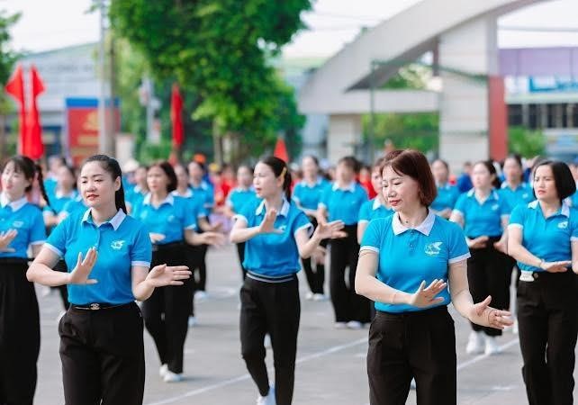 Hội LHPN xã Phúc Thịnh: 150 cán bộ, hội viên tham gia Đại hội Thể dục thể thao