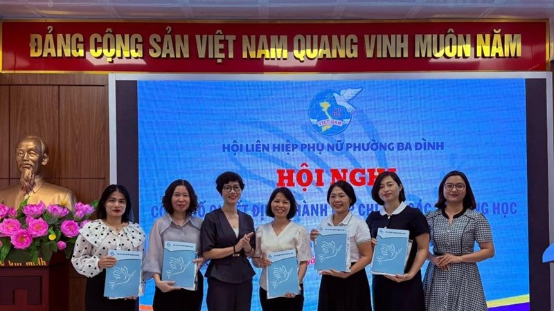 Thành lập Chi hội phụ nữ 5 trường trên địa bàn phường Ba Đình