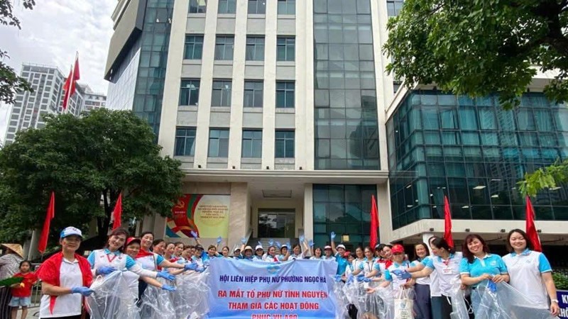 Hội LHPN phường Ngọc Hà: Ra mắt Tổ Phụ nữ tình nguyện tham gia phục vụ Đại lễ A80