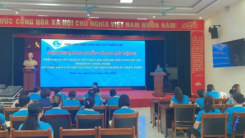Hội LHPN xã Thiên Lộc: Triển khai kế hoạch tổ chức Đại hội đại biểu Phụ nữ xã nhiệm kỳ 2025-2030