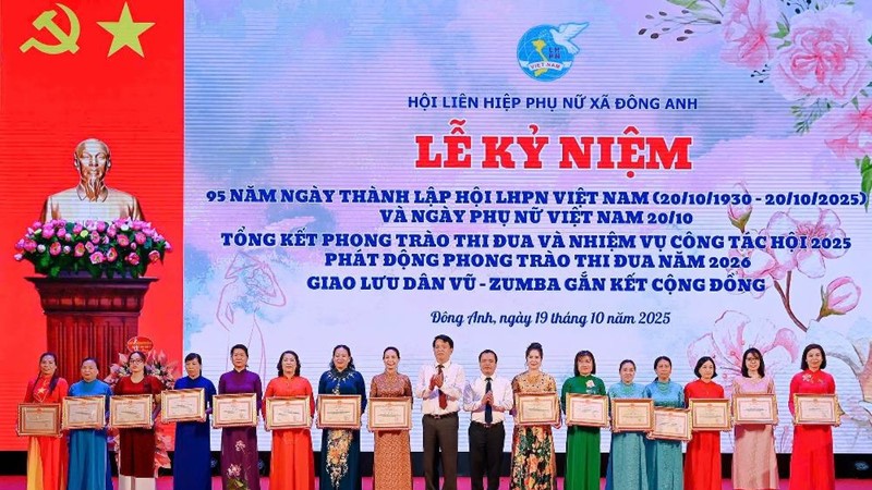 Hội LHPN xã Đông Anh: Long trọng tổ chức kỷ niệm 95 năm ngày thành lập Hội LHPN Việt Nam