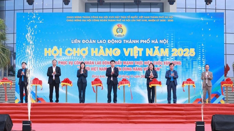 Khai mạc Hội chợ hàng Việt phục vụ công nhân lao động và Nhân dân Thủ đô