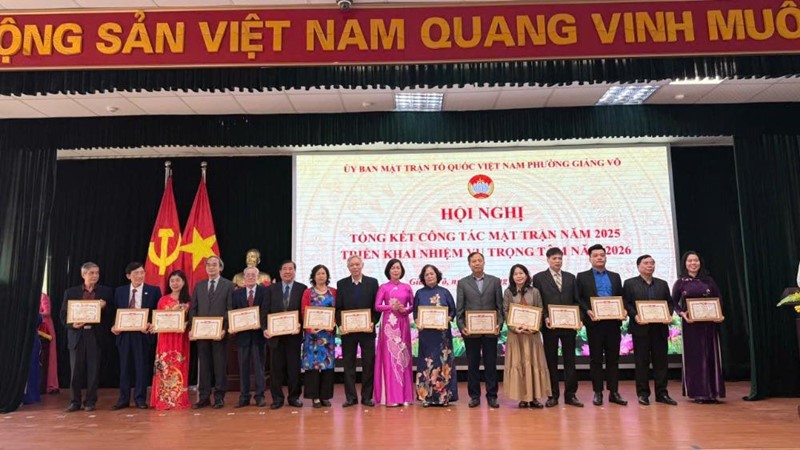 Ủy ban MTTQ Việt Nam phường Giảng Võ tổng kết công tác Mặt trận năm 2025
