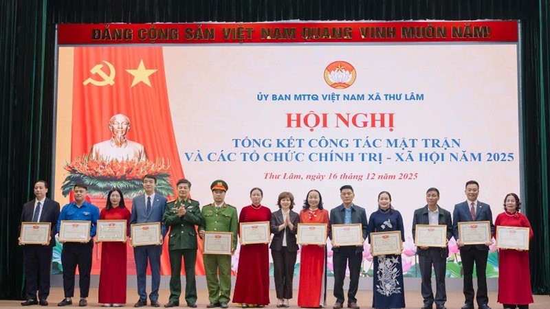 Ủy ban MTTQ Việt Nam xã Thư Lâm: Tổng kết công tác mặt trận và các tổ chức chính trị-xã hội năm 2025