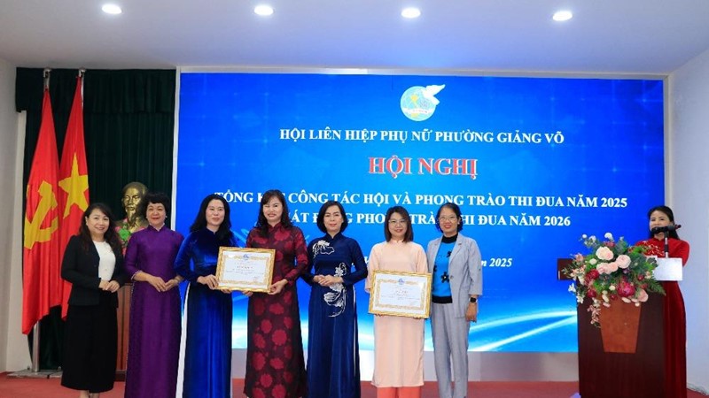 Hội LHPN phường Giảng Võ: Tổng kết công tác Hội năm 2025 và phát động thi đua năm 2026