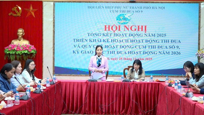 Cụm thi đua số 9 – Hội LHPN Thành phố: Tổng kết hoạt động năm 2025; triển khai kế hoạch thi đua năm 2026