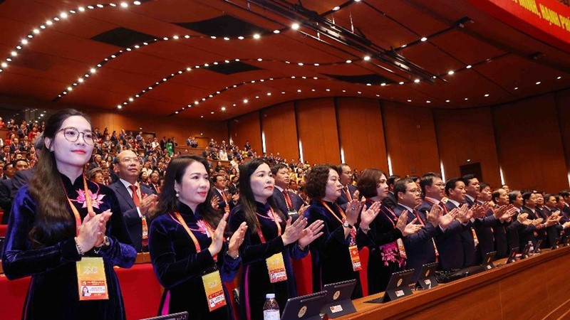 Một số hình ảnh đẹp của đại biểu nữ tại phiên khai mạc Đại hội XIV của Đảng