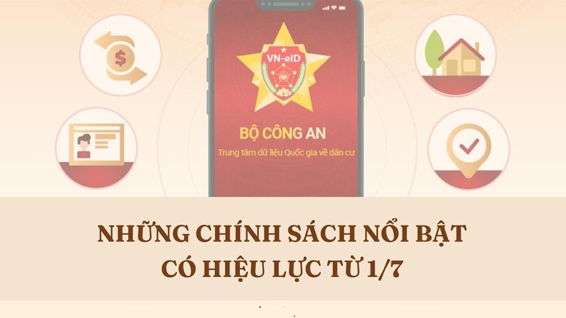 [Infographic] Những chính sách nổi bật có hiệu lực từ 1/7