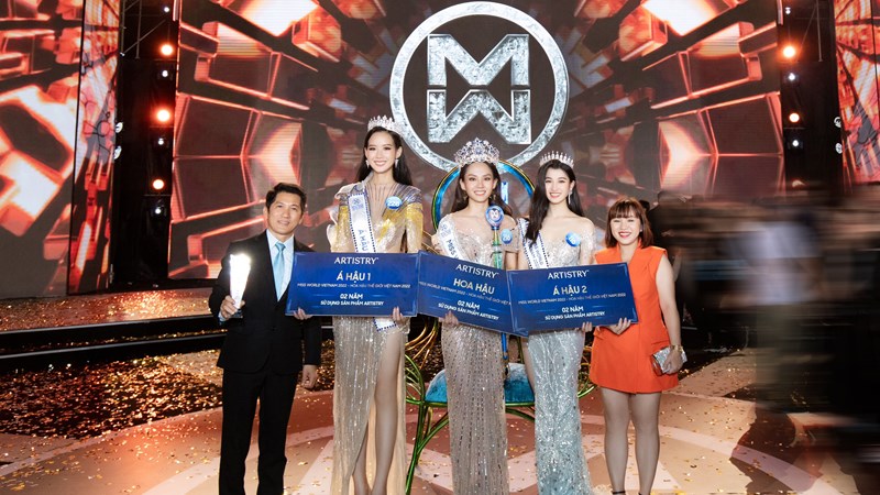 Artistry tài trợ mỹ phẩm chăm sóc sắc đẹp 2 năm cho top 3 Miss World Việt Nam 2022