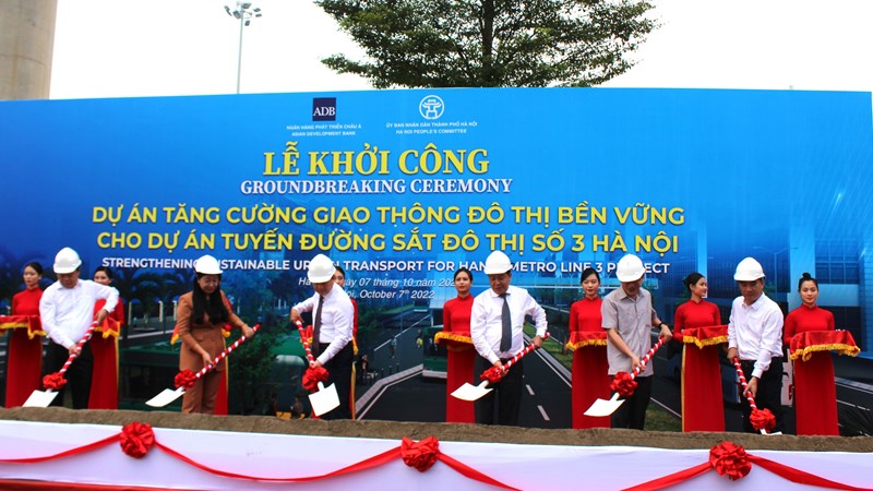 Khởi công Dự án Tăng cường giao thông đô thị bền vững cho dự án tuyến đường sắt đô thị số 3 Hà Nội