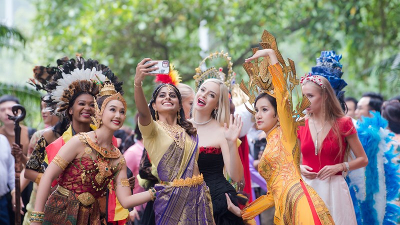 Thí sinh Hoa hậu Du lịch thế giới năm 2022 trải nghiệm tại Phú Thọ