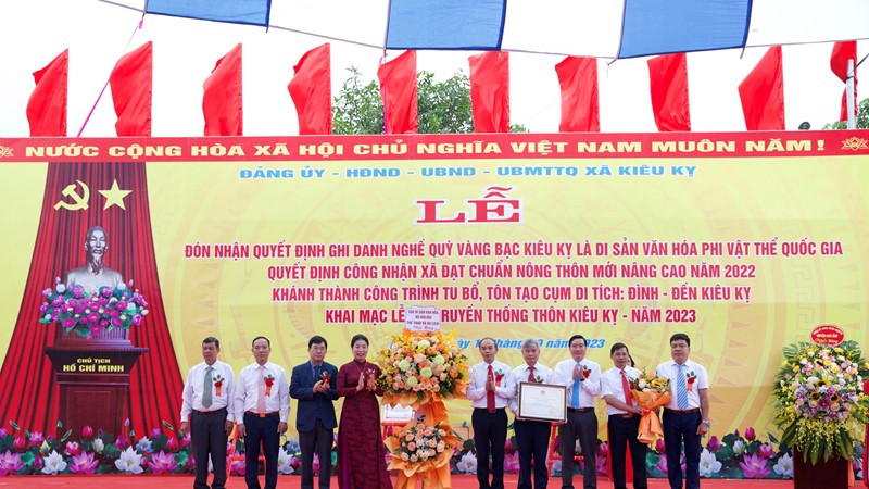 Nghề quỳ, vàng bạc Kiêu Kỵ là Di sản văn hóa phi vật thể Quốc gia