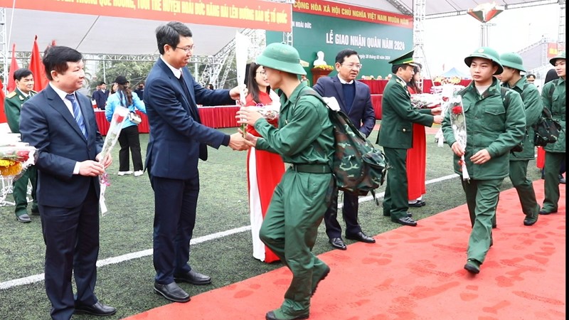 Hoài Đức hoàn thành 100% chỉ tiêu công dân nhập ngũ
