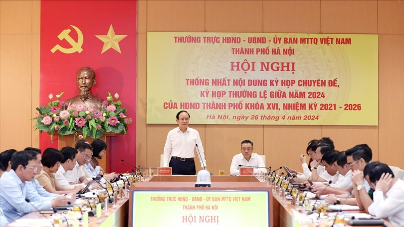 Kỳ họp thứ 16 của HĐND thành phố Hà Nội sẽ diễn ra 1 ngày vào giữa tháng 5