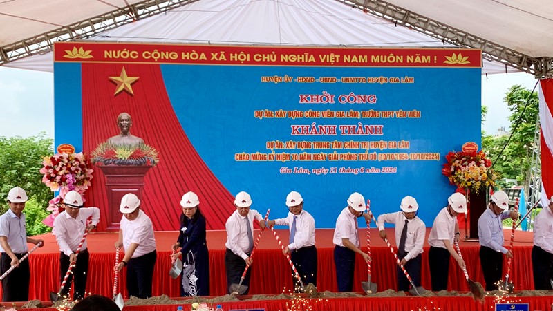 Khởi công xây dựng công viên Gia Lâm rộng 14ha, tổng đầu tư 286 tỷ đồng 