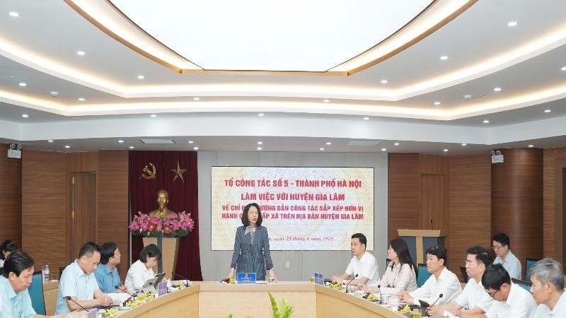 Tổ công tác số 5 TP Hà Nội làm việc với huyện Gia Lâm chuẩn bị vận hành mô hình chính quyền địa phương 2 cấp