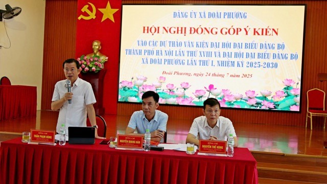 Xã Đoài Phương góp ý vào các dự thảo văn kiện chính trị đại hội Đảng các cấp