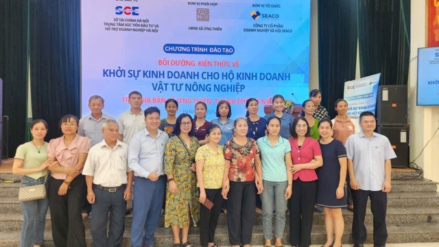 Xã Ứng Thiên bồi dưỡng kiến thức về khởi sự doanh nghiệp cho các hộ kinh doanh vật tư nông nghiệp