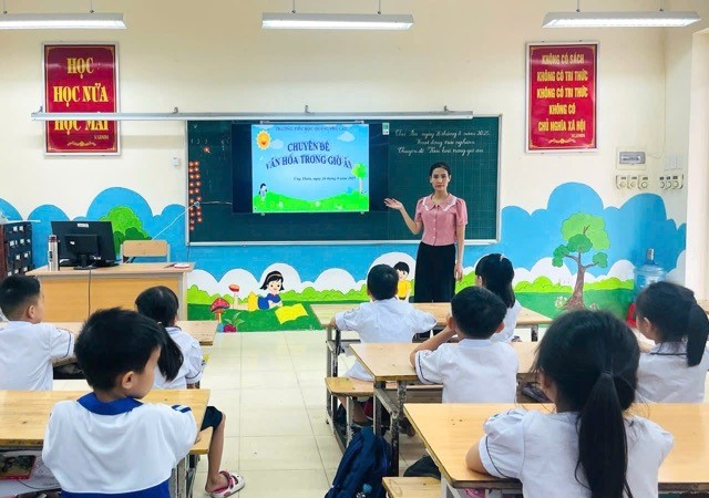 19/19 trường học trên địa bàn xã Ứng Thiên sẵn sàng khai giảng năm học mới