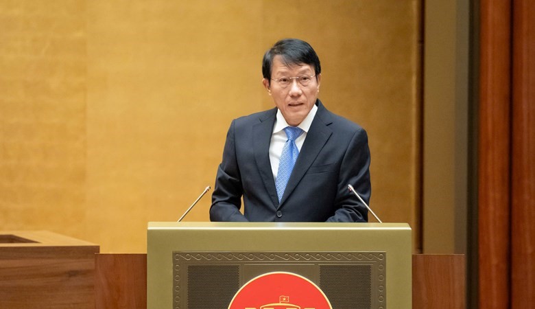 Bộ trưởng Bộ Công an trình bày các tờ trình về 4 dự án luật