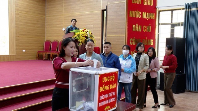 Xã Ứng Hoà phát động ủng hộ đồng bào bị thiệt hại do mưa lũ