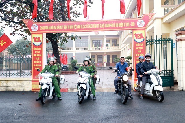 Xã Ứng Thiên ra quân kiểm tra, xử lý, đảm bảo trật tự đô thị 