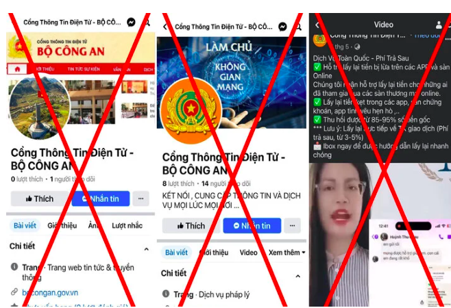 Cảnh báo mạo danh Cổng thông tin điện tử Bộ Công an để lừa đảo