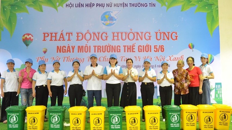 Phụ nữ Thường Tín chung tay vì Hà Nội xanh