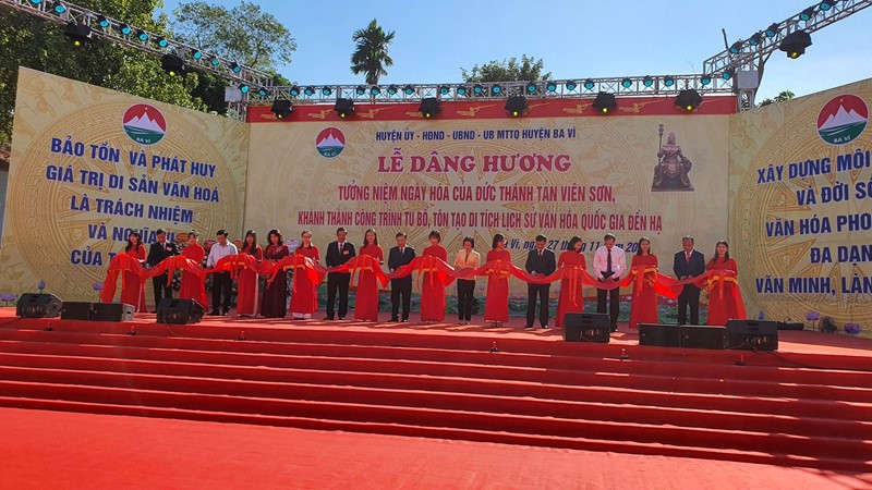 Ba Vì: Tổ chức lễ hâng hương Đức Thánh Tản Viên Sơn chào mừng 55 ngày thành lập huyện