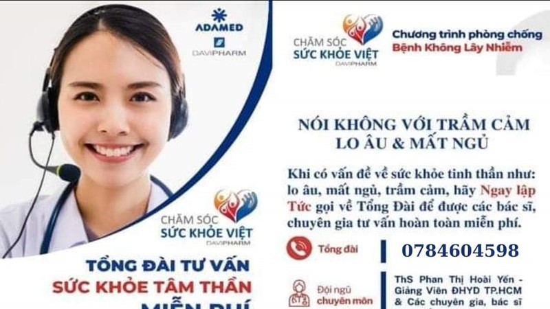 Đường dây nóng Tư vấn sức khỏe Tâm thần miễn phí cho cộng đồng