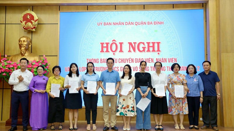 Quận Ba Đình, Hà Nội: Kiện toàn nhân sự trường THCS Giảng Võ 2