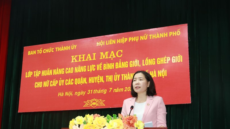 Tập huấn về bình đẳng giới, lồng ghép giới cho nữ cấp ủy viên