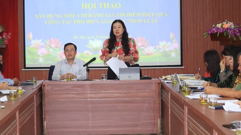 Hà Nội: Tổ chức Hội thảo xây dựng tiêu chí đánh giá thí điểm hiệu quả công tác phổ biến giáo dục pháp luật