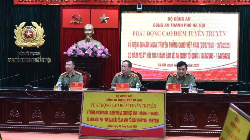 Công an Hà Nội phát động cao điểm tuyên truyền kỷ niệm 80 năm ngày truyền thống ngành Công an nhân dân
