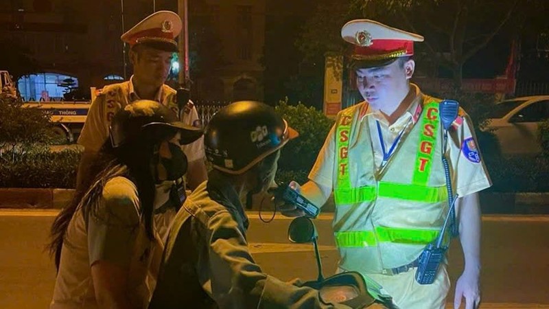 Thạch Thất: Kiểm soát chặt nồng độ cồn phòng ngừa tai nạn giao thông